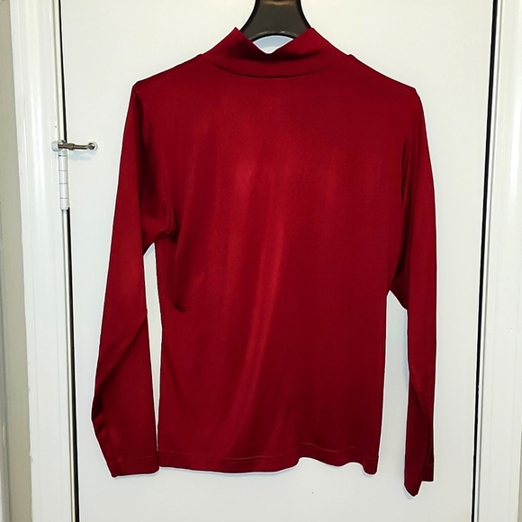 Emma James Beautiful Maroon Color Mock  Turtleneck with long sleeves - Picture 4 of 4
